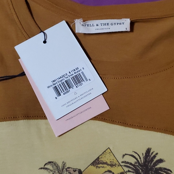 NWT Spell White Sands Organic Tee Dress - Picture 9 of 10